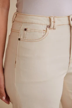 leggings|full length-Soft Surroundings Ultimate Denim High Rise Straight Jeans Natural Seed Denim