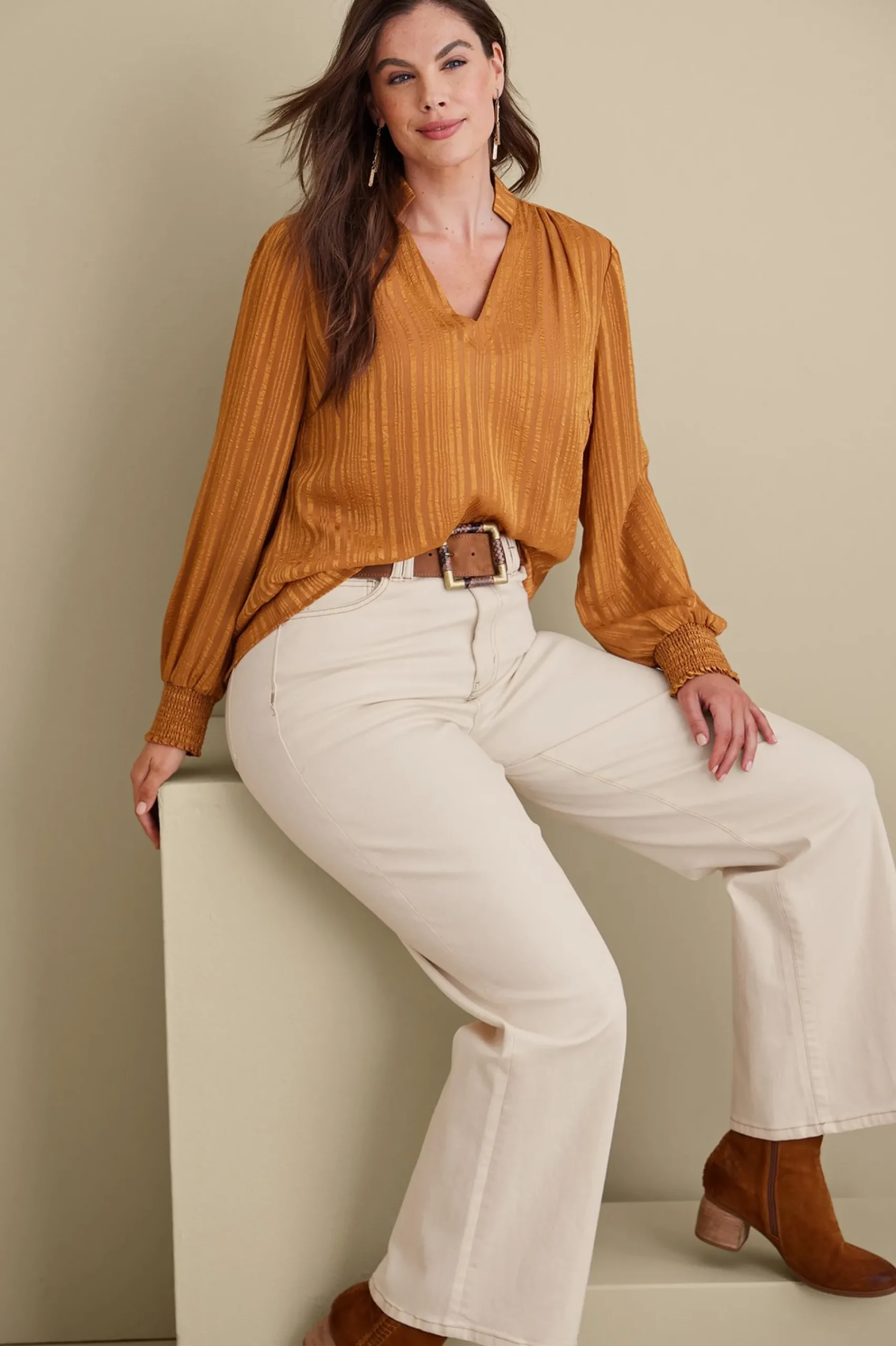 leggings|full length-Soft Surroundings Ultimate Denim High Rise Straight Jeans Natural Seed Denim