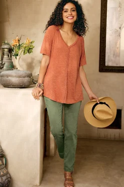 Everyday Styles|Wear Now Styles-Soft Surroundings Ultimate Denim Pull-On Slim Leg Jeans Black