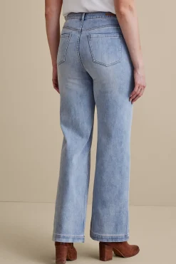 Everyday Styles|Wear Now Styles-Soft Surroundings Ultimate Denim Wide Leg Jeans Moonstone Wash