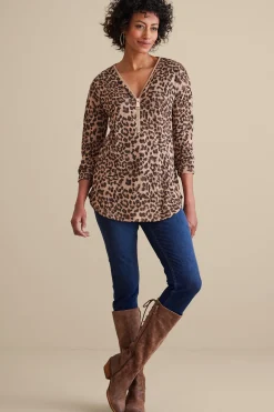 Everyday Styles|Sweaters & Cardigans-Soft Surroundings Valentina Zip Sweater Sangria Red