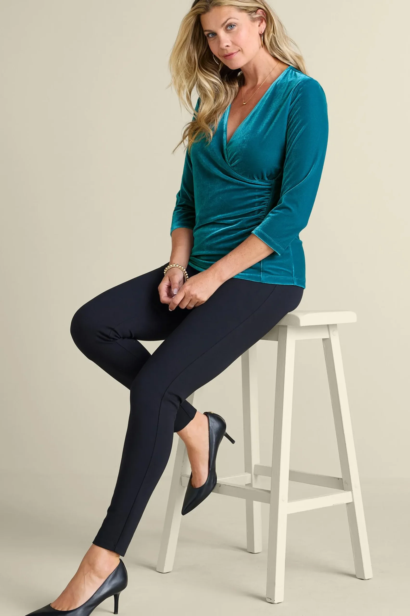 Feminine Flourish|Everyday Styles-Soft Surroundings Velvet Alyssa Knit Top Cabernet