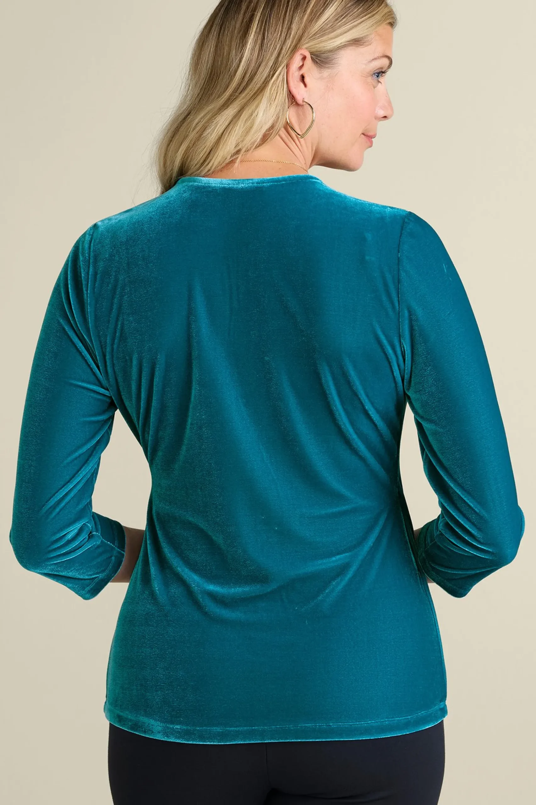 Feminine Flourish|Everyday Styles-Soft Surroundings Velvet Alyssa Knit Top Cabernet