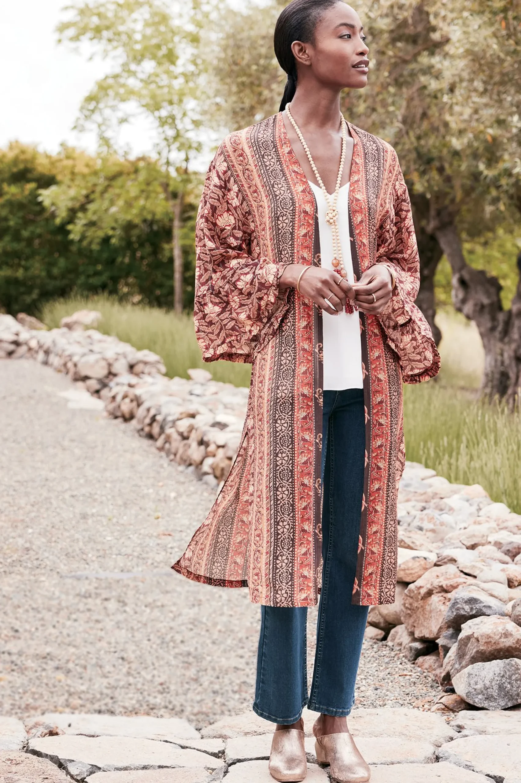 Global Artistry|Jackets & Coats-Soft Surroundings Veneto Topper Multi Abstract