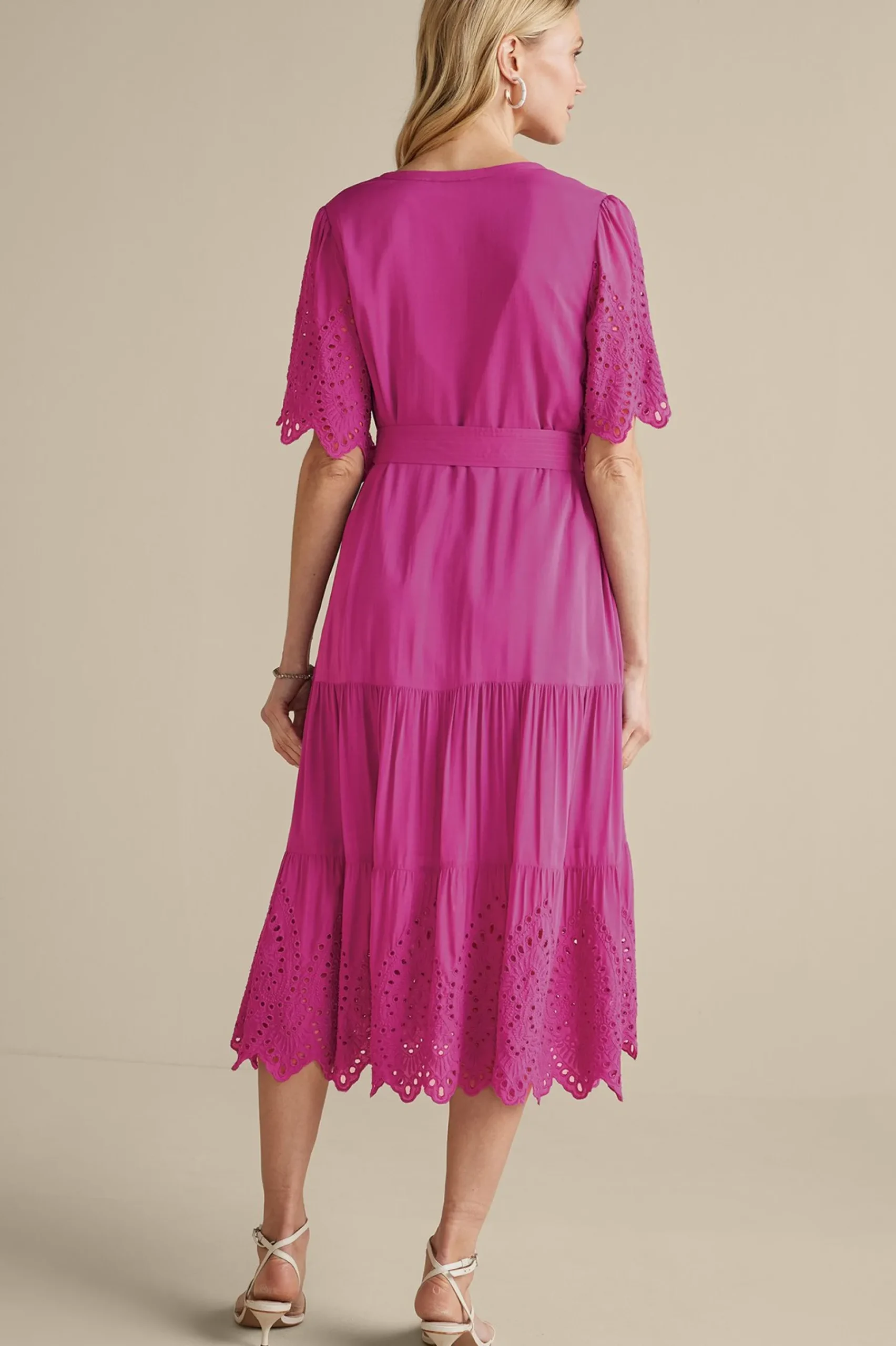 Feminine Flourish|Vacation Shop-Soft Surroundings Verena Eyelet Midi Dress Deep Orchid