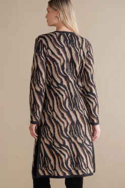 Sweaters & Cardigans-Soft Surroundings Veronica Jacquard Cardigan Neutral Animal