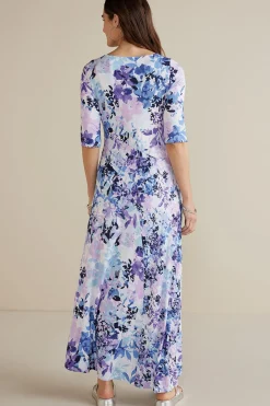 Feminine Flourish|occasion dresses-Soft Surroundings Vivienne Dress Garden Dream Blue