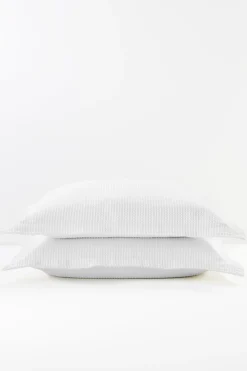 pillowcases & shams-Soft Surroundings Waffle Matelassé Euro Sham White
