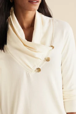 Wear Now Styles|long sleeve-Soft Surroundings Westminster Tunic Sweatshirt Black