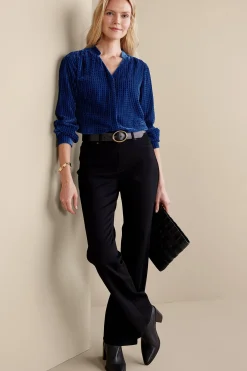 Into The Blues|Everyday Styles-Soft Surroundings Zia Velvet Shirt Sapphire